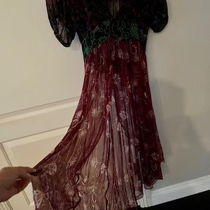 Free people, sheer button up dress or beach cover